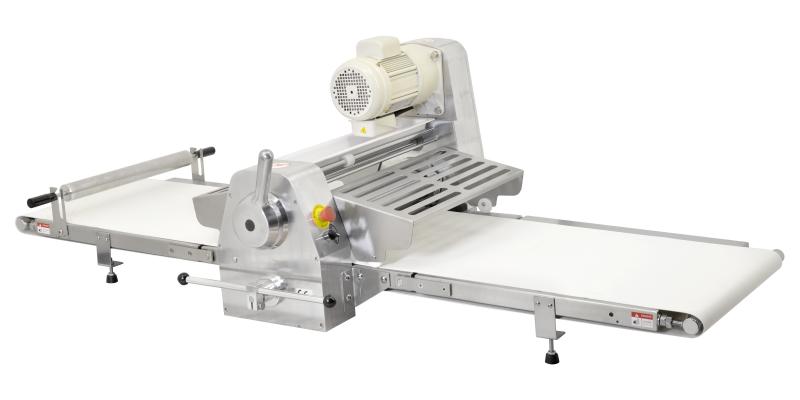 Stainless Steel Table Top Dough Sheeter with 82-inch Conveyor Lengthand 0.5 HP